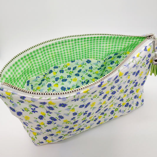 Floral Spring Travel Makeup Bag