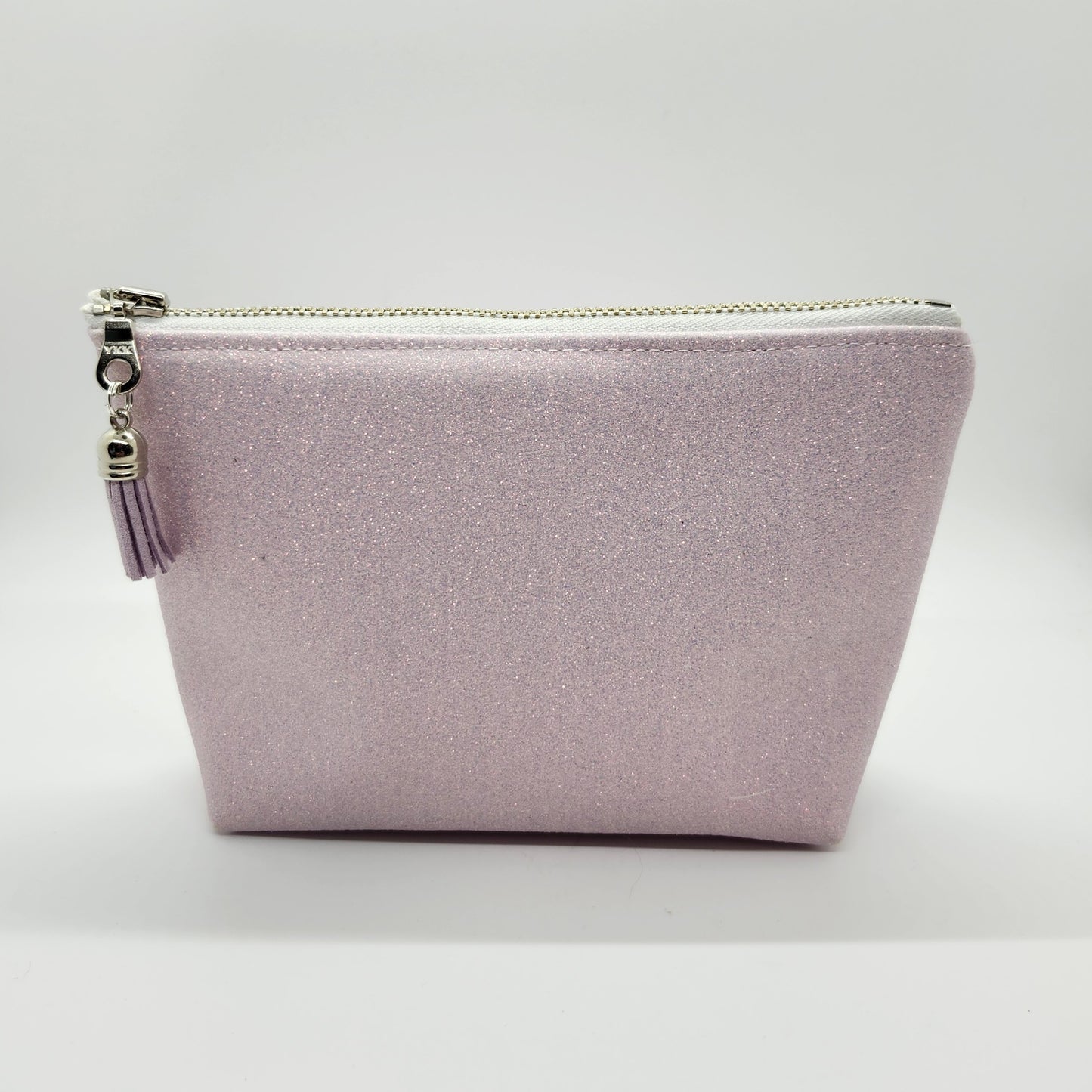 Light Lavender Sparkles Print Stand Up Zip Bag
