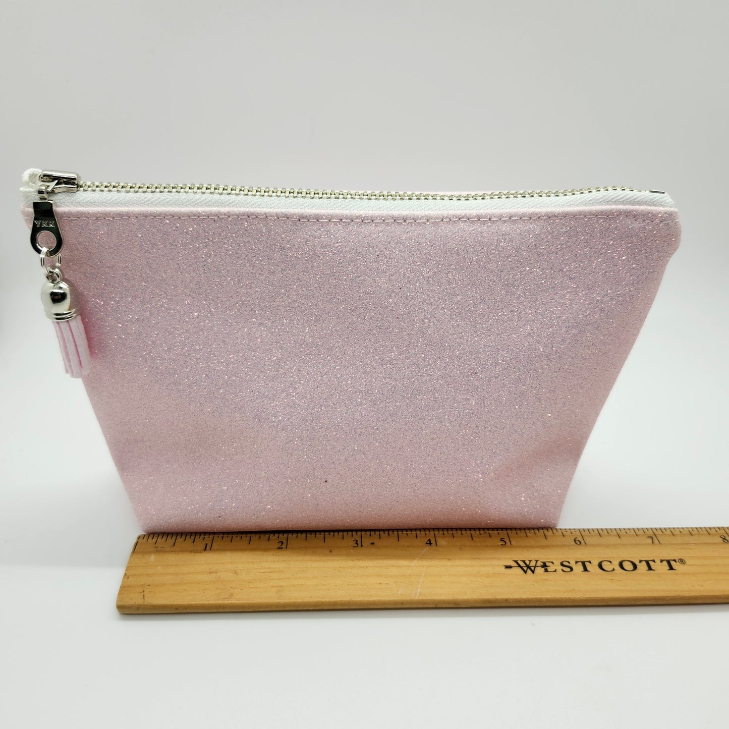 Ballet Pink Sparkles Print Stand Up Zip Bag