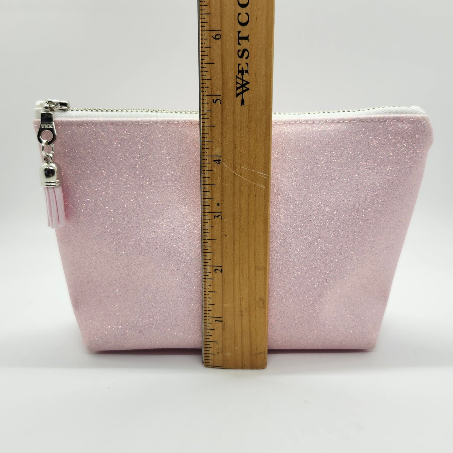 Ballet Pink Sparkles Print Stand Up Zip Bag