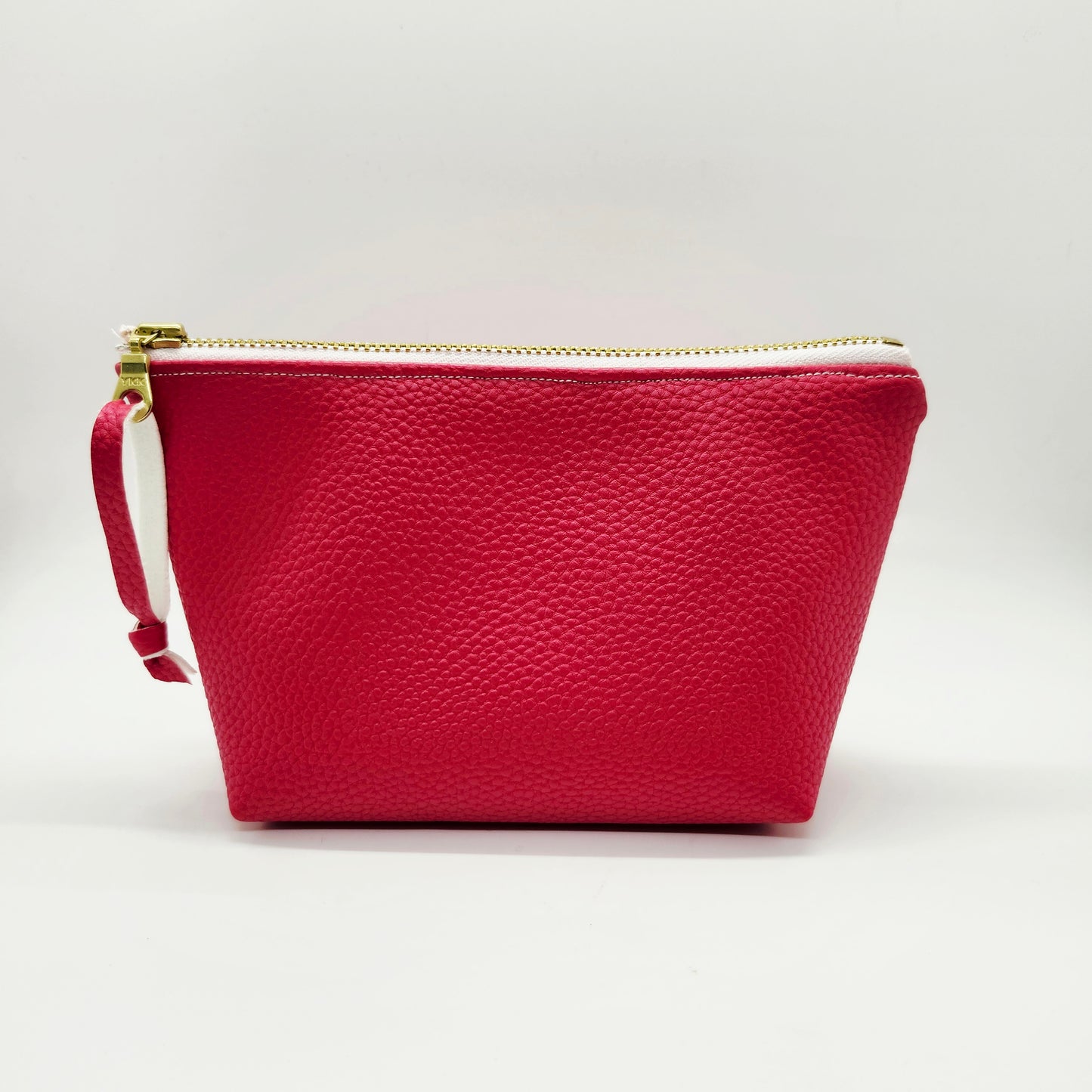Pebbled Faux Leather Stand Up Zip Bag, Pretty Pink Editions