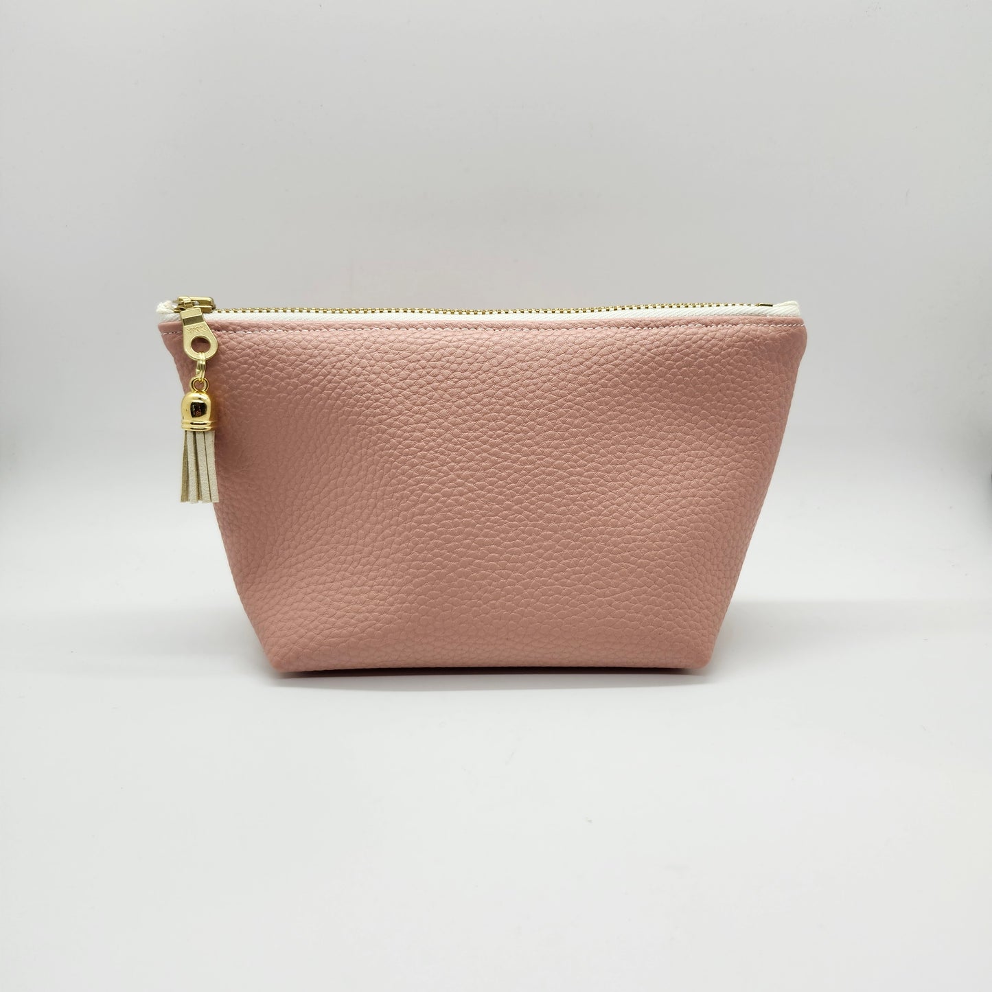 Pebbled Faux Leather Stand Up Zip Bag, Pretty Pink Editions