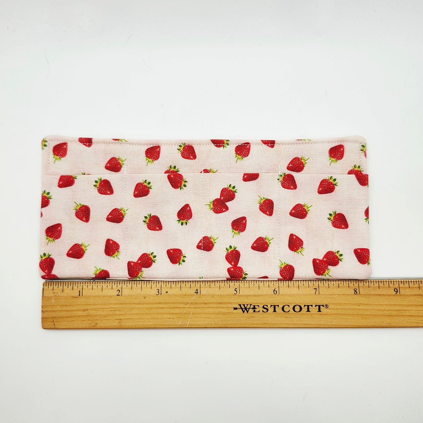 Strawberry Print Padded Insert, Lipstick & Bottle Holder, Travel Pocket Organizer