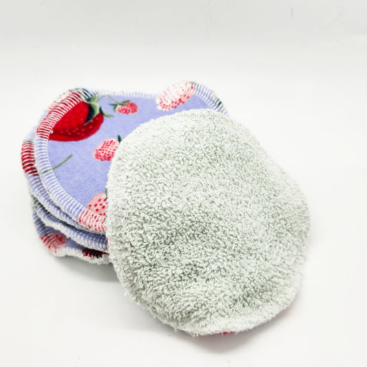 Reusable Cotton Flannel + Terry Cloth Face Rounds, Makeup Remover Pads, 7 Day Pack
