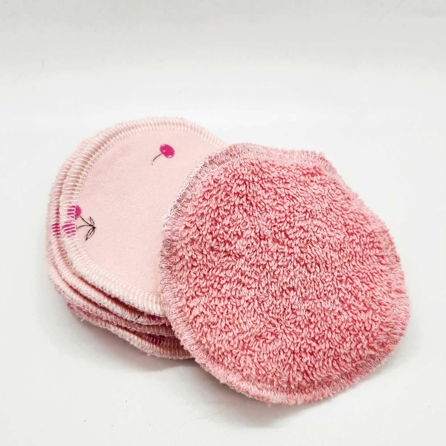 Reusable Cotton Flannel + Terry Cloth Face Rounds, Makeup Remover Pads, 7 Day Pack