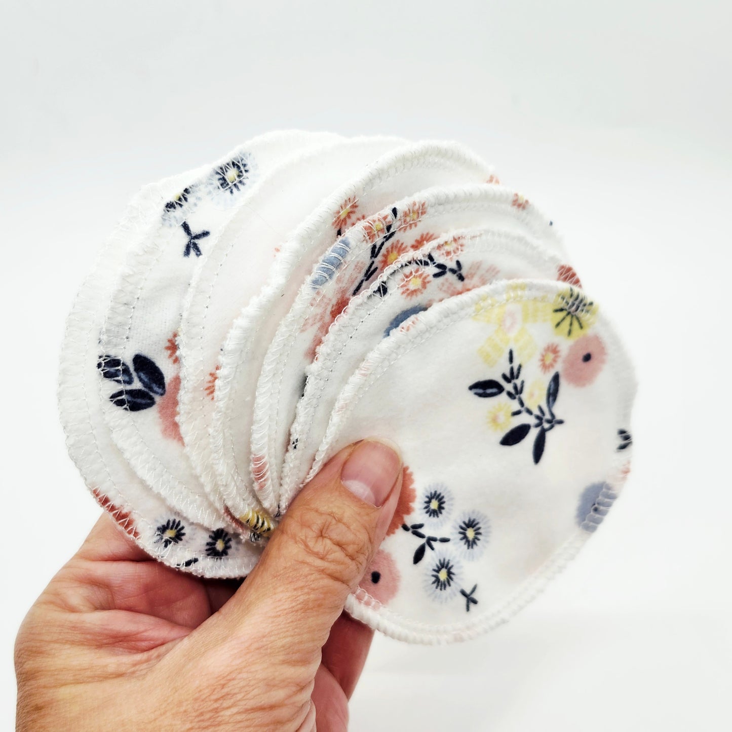 Reusable Cotton Flannel Face Rounds, Makeup Remover Pads, Zero Waste, 7 Day Pack