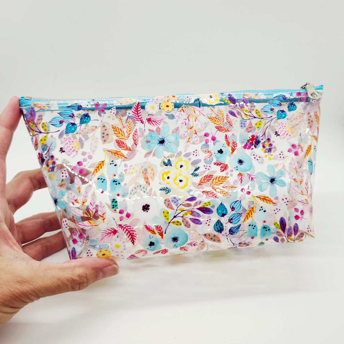 Printed Vinyl Standing Zippered Bag - Floral Edition