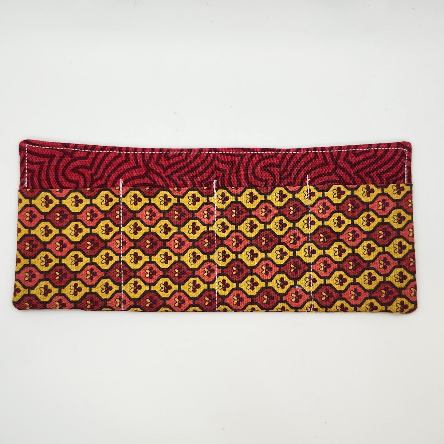 Garnet Brown and Wine Red Padded Insert, Lipstick & Bottle Holder, Travel Pocket Organizer