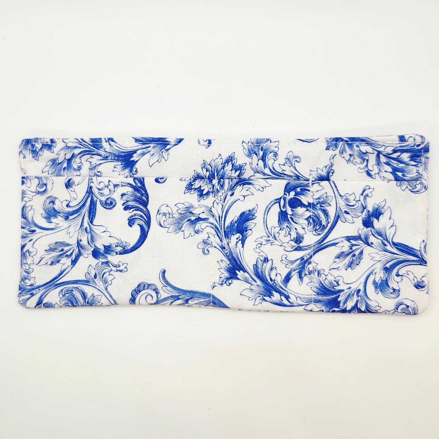 Blue Botanical Flourish Padded Insert, Lipstick & Bottle Holder, Travel Pocket Organizer
