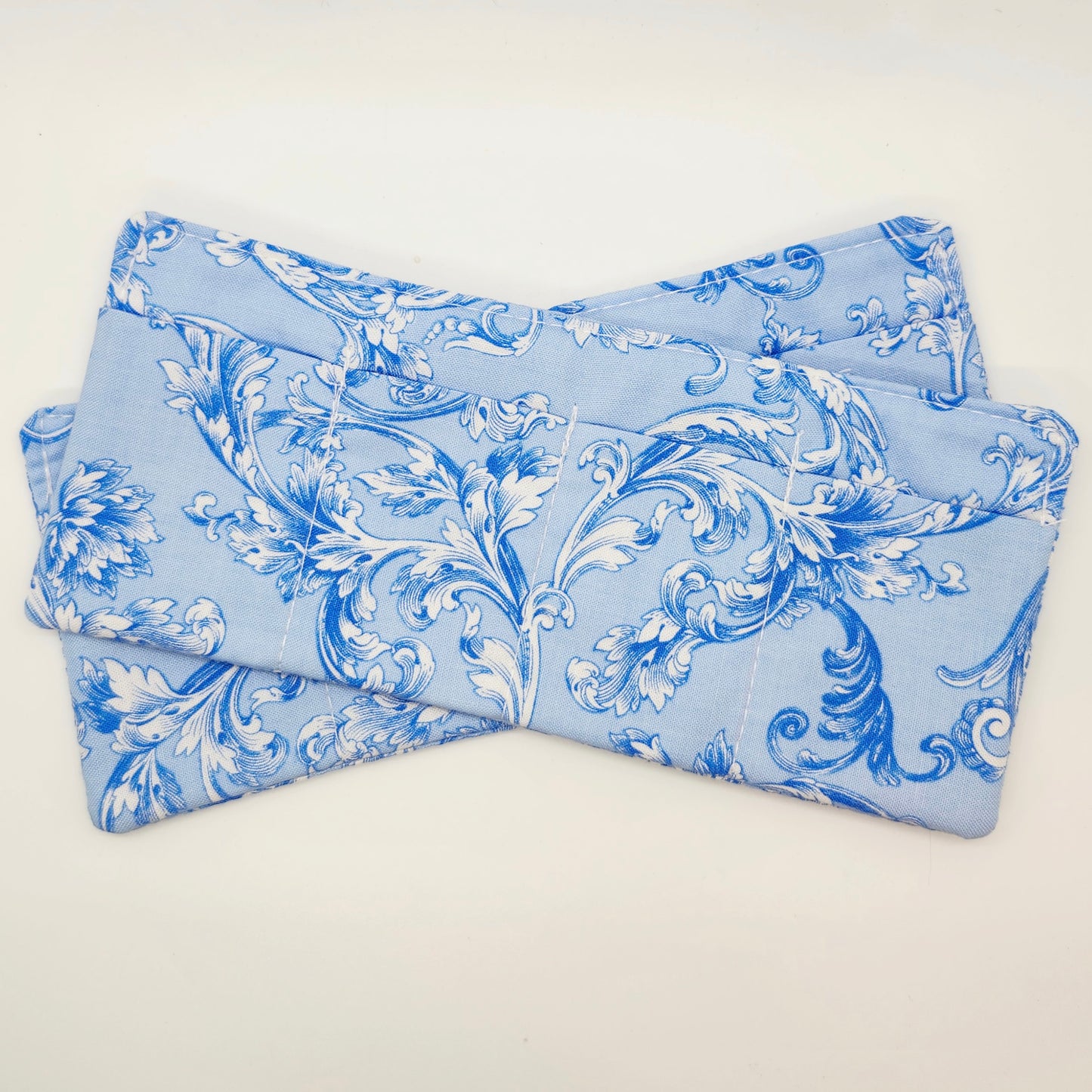 Blue Botanical Flourish Padded Insert, Lipstick & Bottle Holder, Travel Pocket Organizer