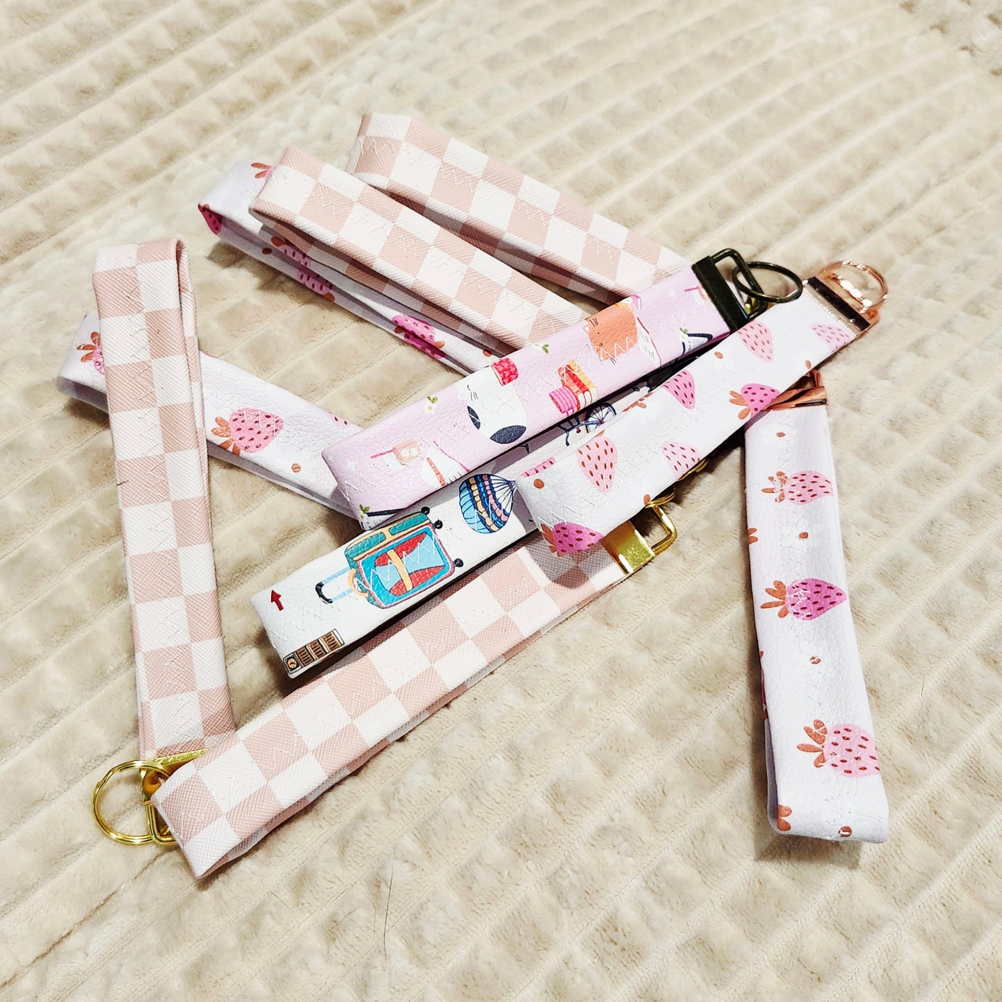 Vegan Leather Key Fobs | Wristlet Keychain Accessory