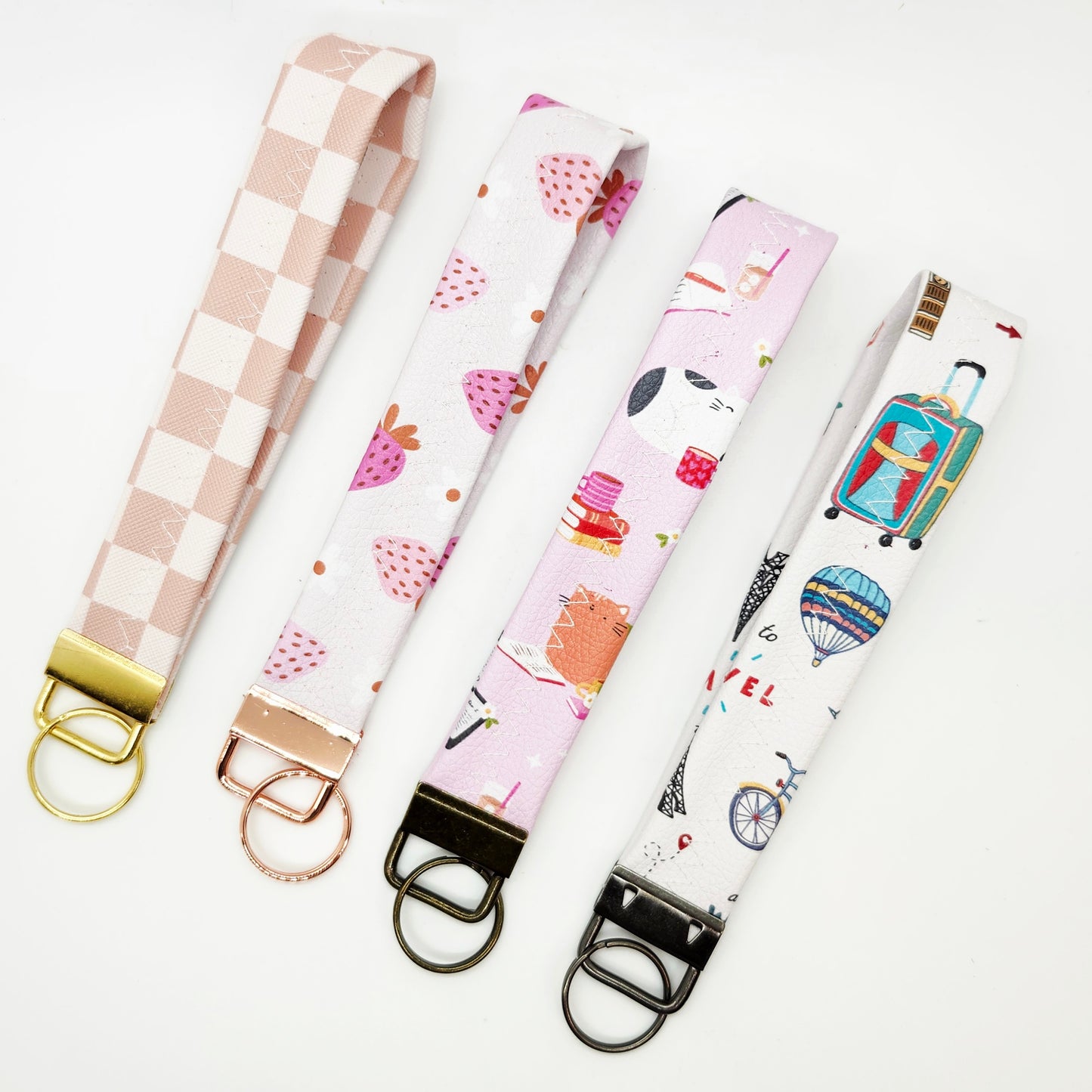 Vegan Leather Key Fobs | Wristlet Keychain Accessory