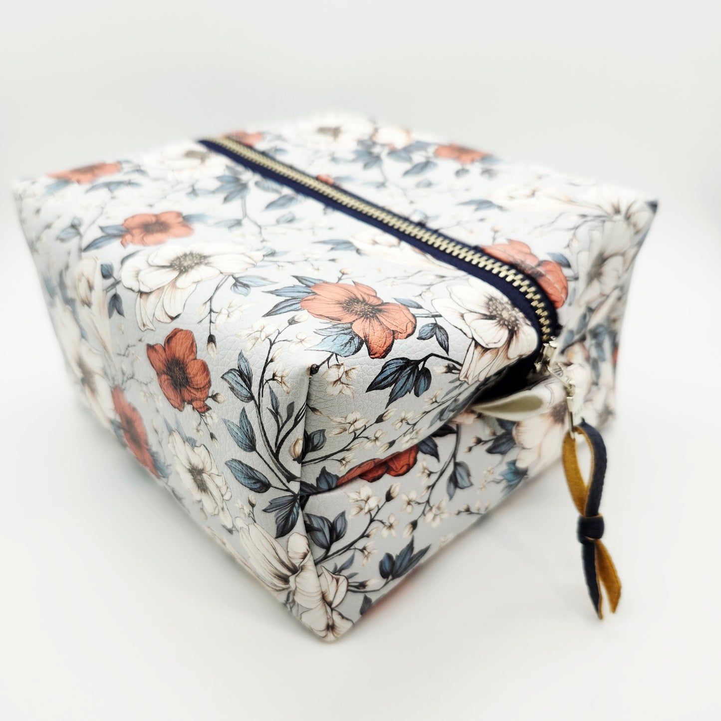 Vegan Leather Large Boxy Zip Pouch