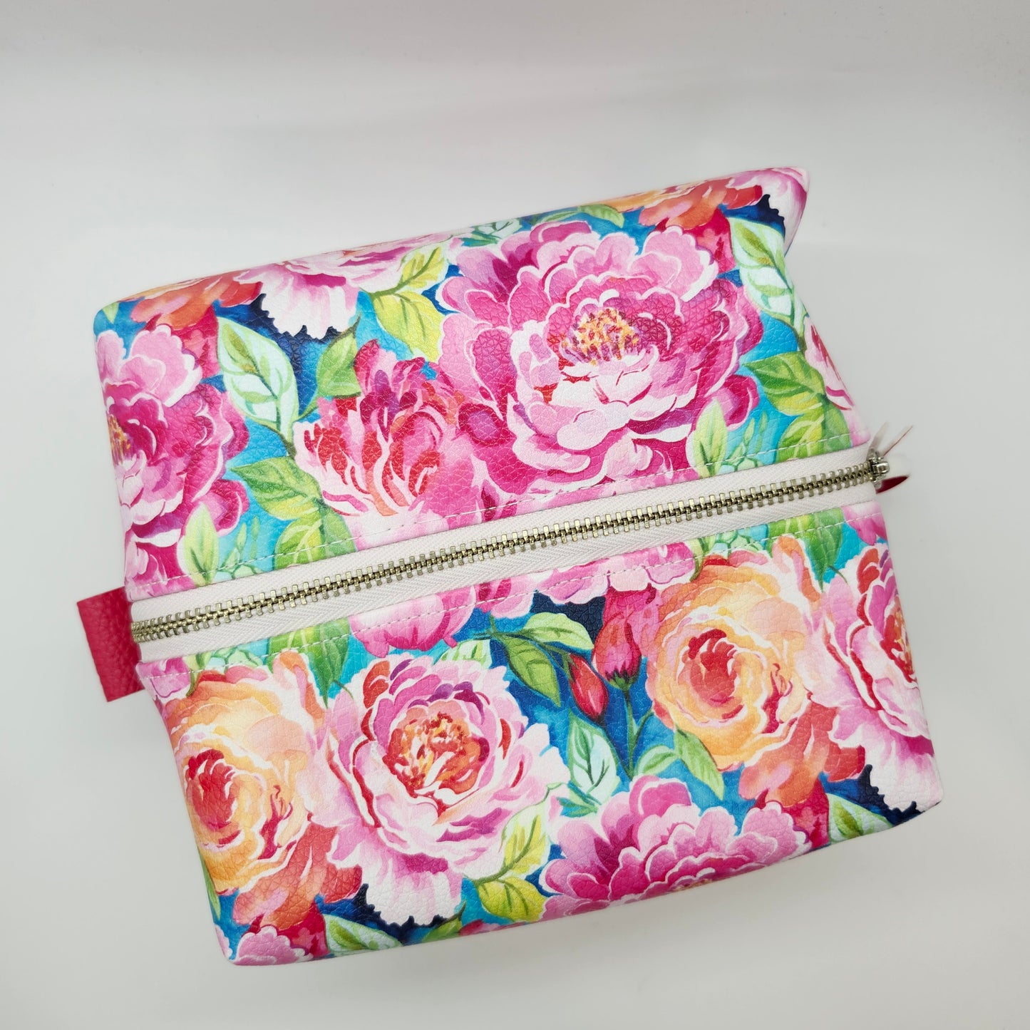 Vegan Leather Large Boxy Zip Pouch