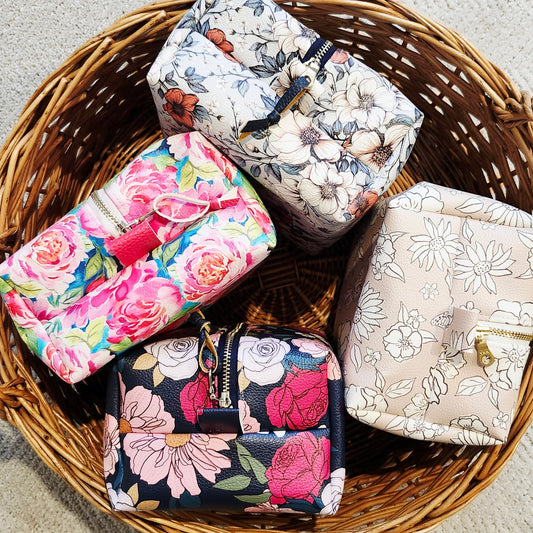 Vegan Leather Large Boxy Zip Pouch