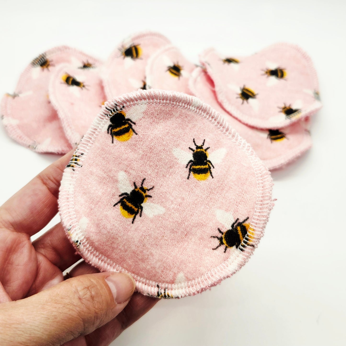 Reusable Cotton Flannel + Terry Cloth Face Rounds, Makeup Remover Pads, 7 Day Pack