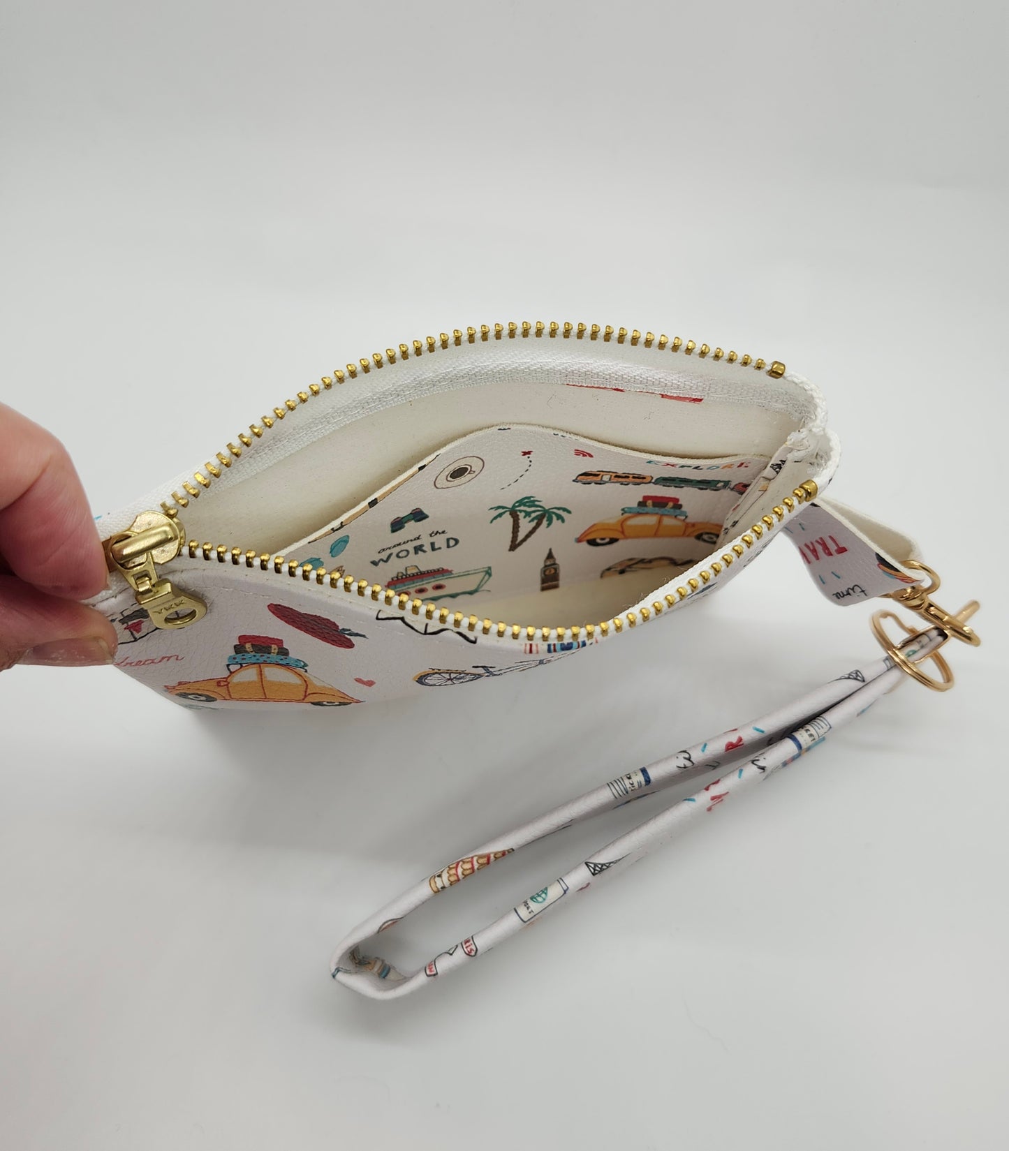 Travel Icon Wristlet with Key Fob Accessory