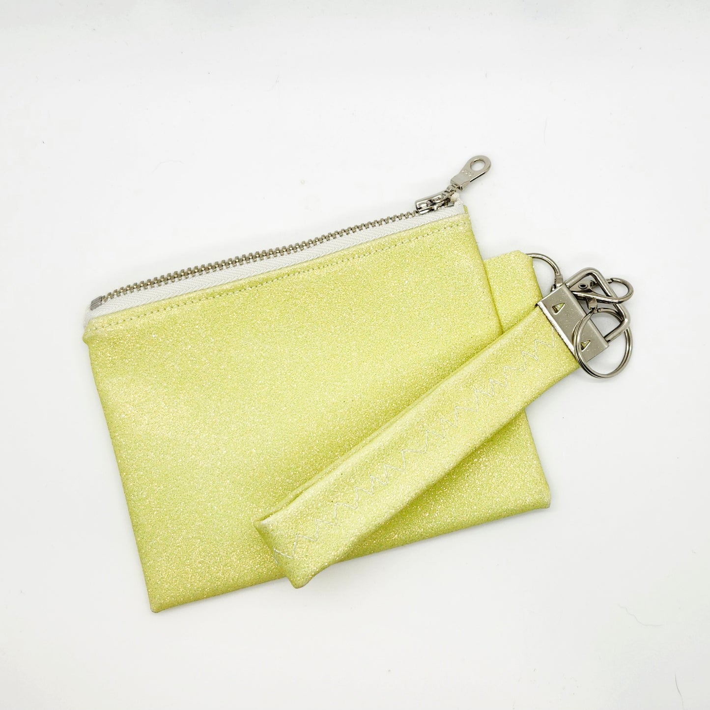 Honeydew Sparkles Wristlet with Key Fob Accessory