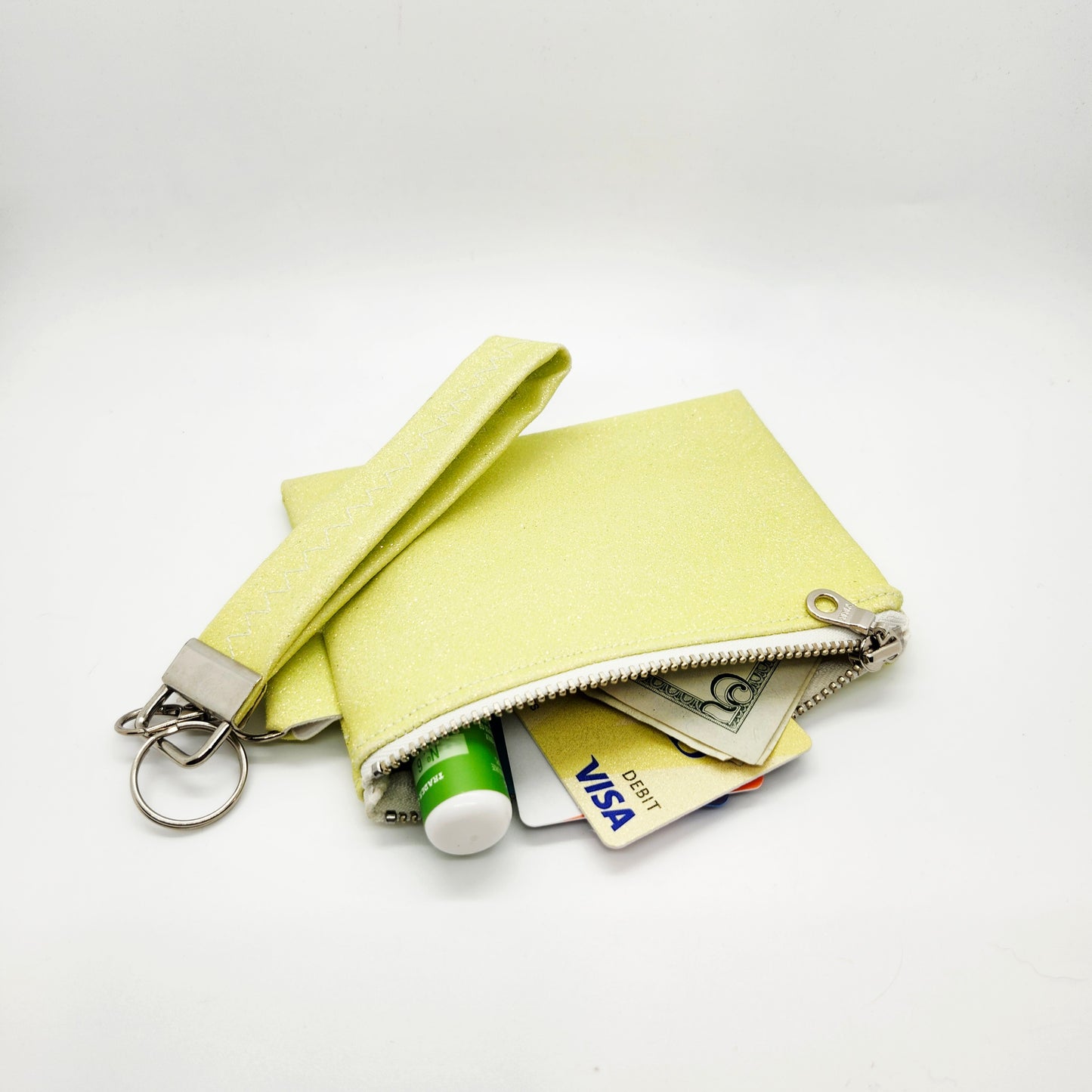 Honeydew Sparkles Wristlet with Key Fob Accessory