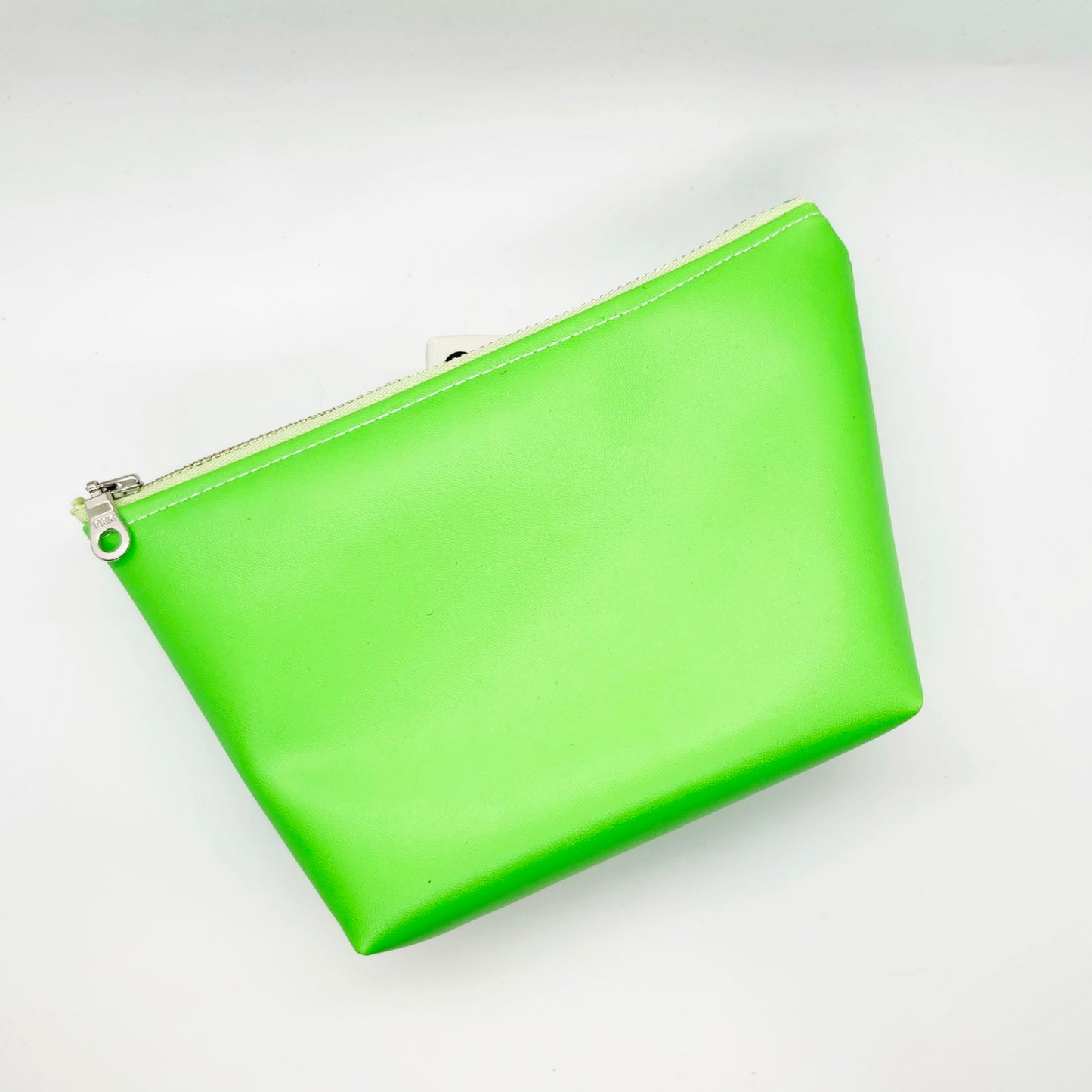 Smooth Faux Leather Stand Up Zip Bag, Neon Edition
