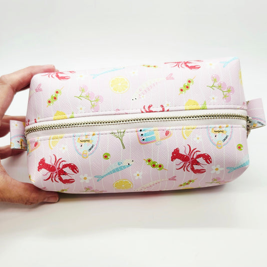 Pink Riviera Large Boxy Vinyl Bag