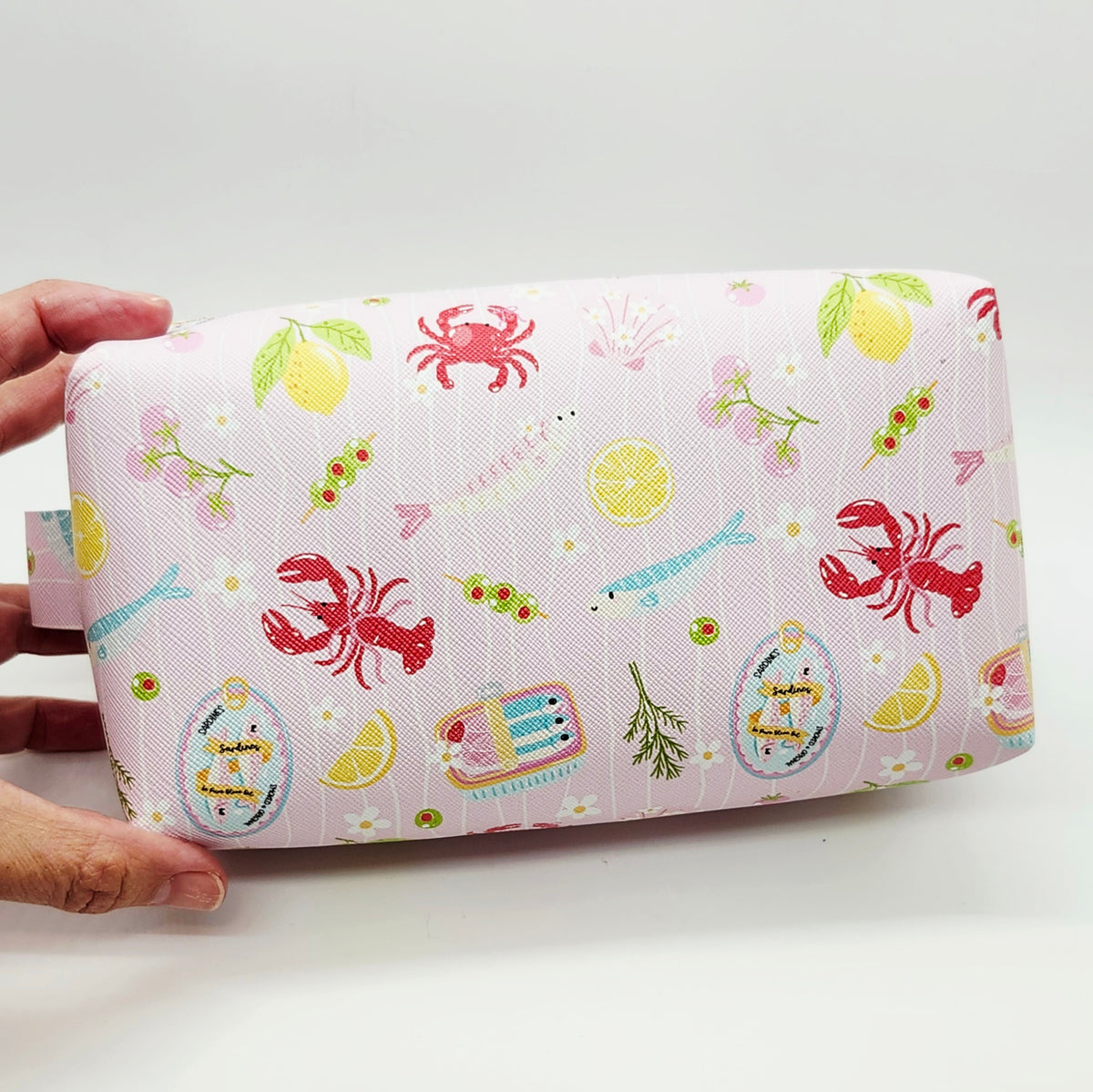 Pink Riviera Large Boxy Vinyl Bag